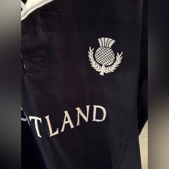 Scotland mens Rugby Shirt - Navy - Picture 4 of 6
